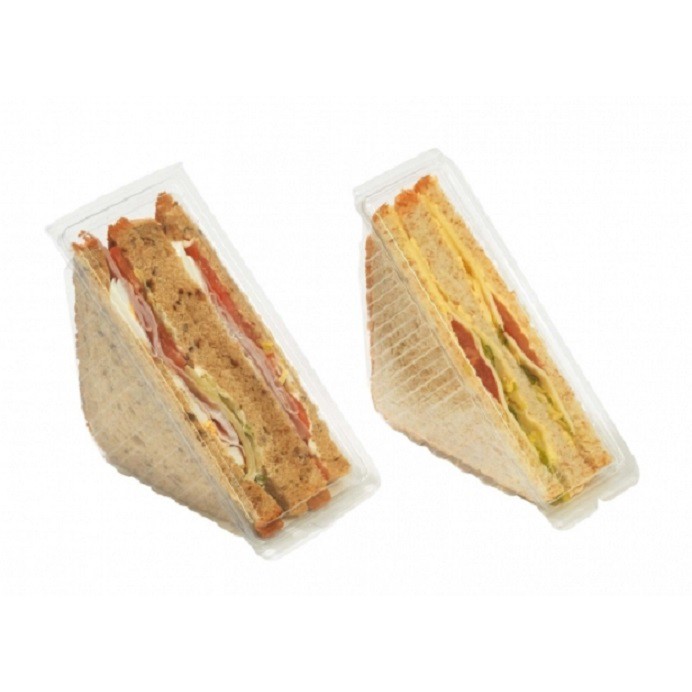 BỘ 100 HỘP NHỰA ĐỰNG BÁNH SANWICH MÁI NHÀ KÍCH THƯỚC 13,5 CM X 6 CM CAO 7 CM