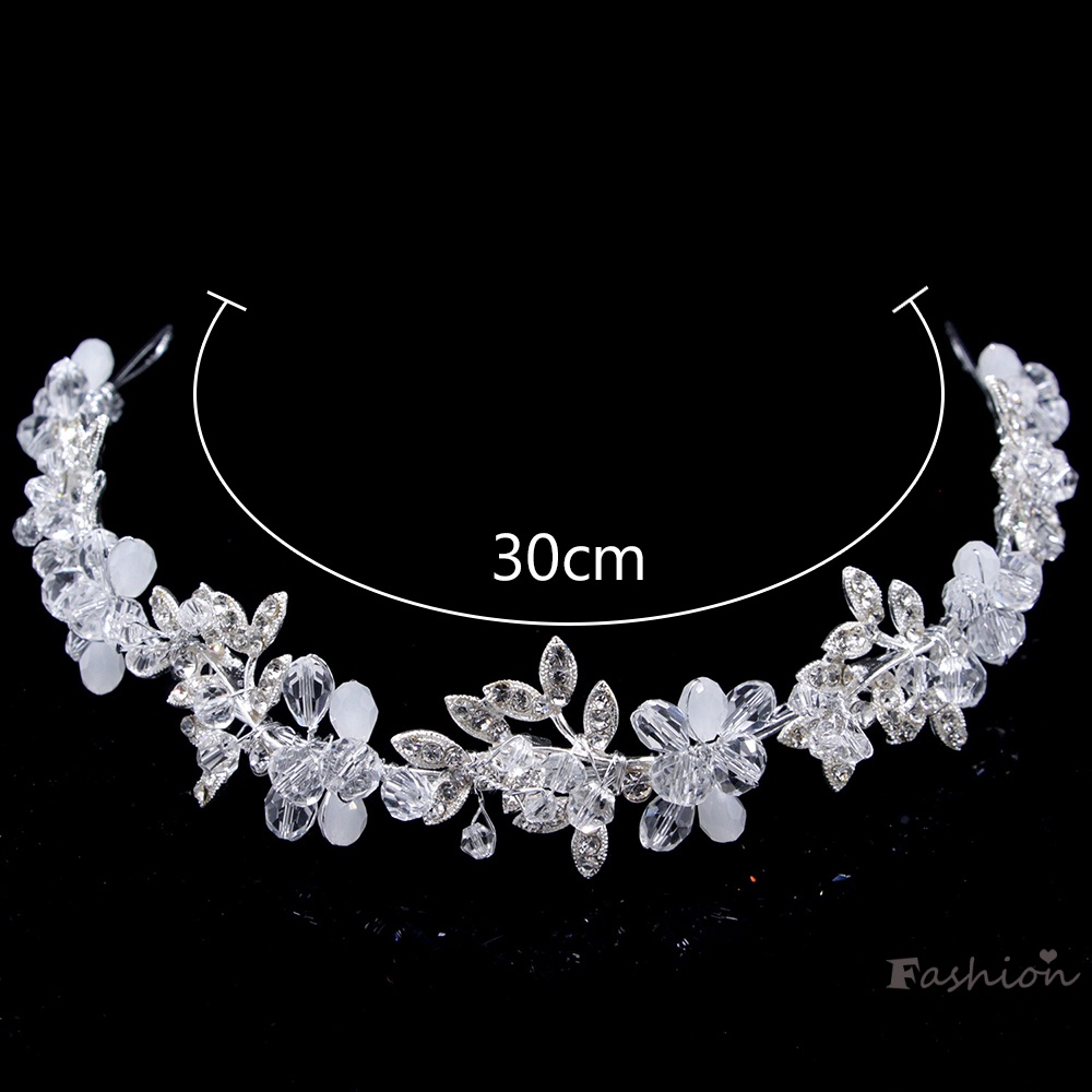 Băng Đô Cài Tóc Đính Đá Sáng Lấp Lánh Thời Trang Cho Cô Dâu