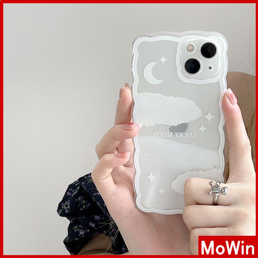 iPhone Case Silicone Soft Case Clear Case Wave Non-Slip Shockproof Camera Full Coverage Protection Moon Stars Clouds For iPhone 13 Pro Max iPhone 12 Pro Max iPhone 11 iPhone 7 Plus