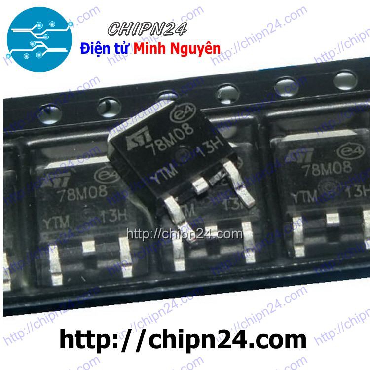 [3 CON] IC 78M08 TO-252 (SMD Dán) (L78M08CD 7808 8V)