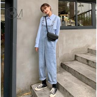 Quần Yếm Ống Rộng Phong Cách Cao Bồi Cá Tính