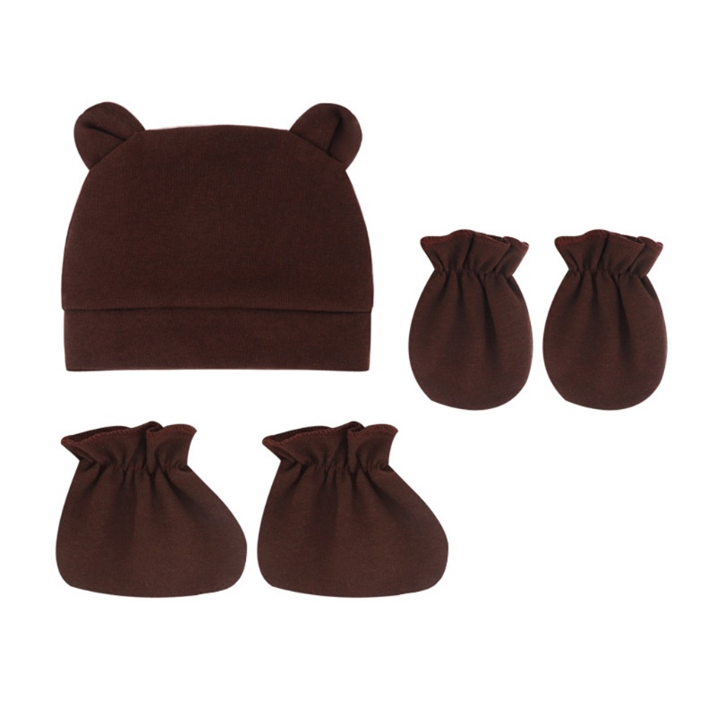 Mũ Beanie Kèm Găng Tay Dễ Thương Cho Bé
