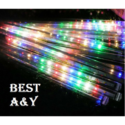 Dây Đèn Led Rgb 2 Si Hình Mưa Sao Băng Chống Thấm Nước Trang Trí Giáng Sinh