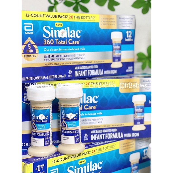 Sữa nước pha sẵn Similac 360 Total Care cho bé từ sơ sinh đến 12 tháng - Hàng Mĩ đi air