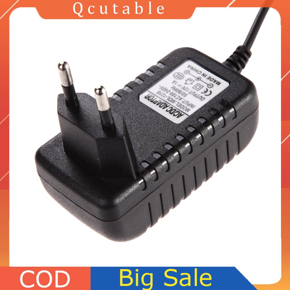 Đầu Sạc Ac 100-240v Dc 5.5x2.5mm 12v 1a 1000ma Chuẩn Eu # 8y