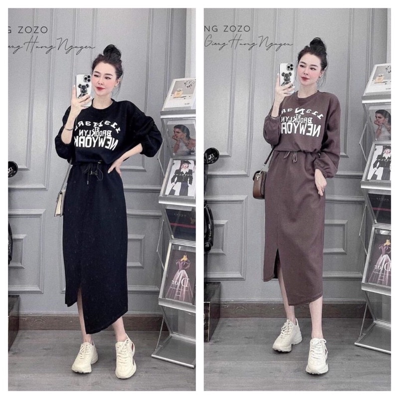 Set bộ chân váy 2 màu dành cho nữ