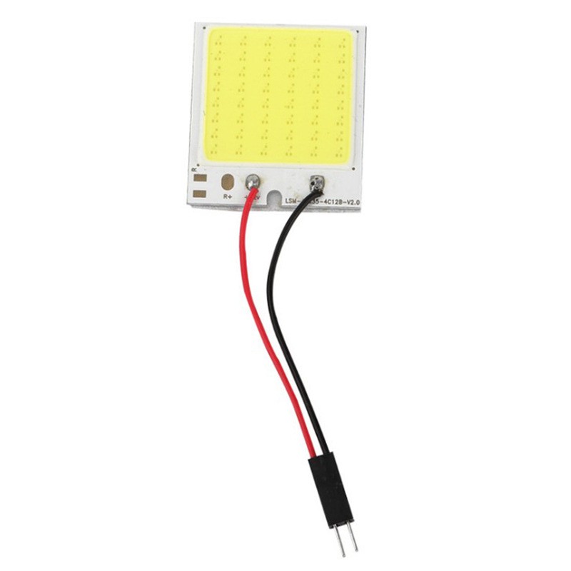 Thanh đèn LED lắp nội thất xe hơi T10 W5W Festoon 16 24 36 48 COB 12V ánh sáng trắng