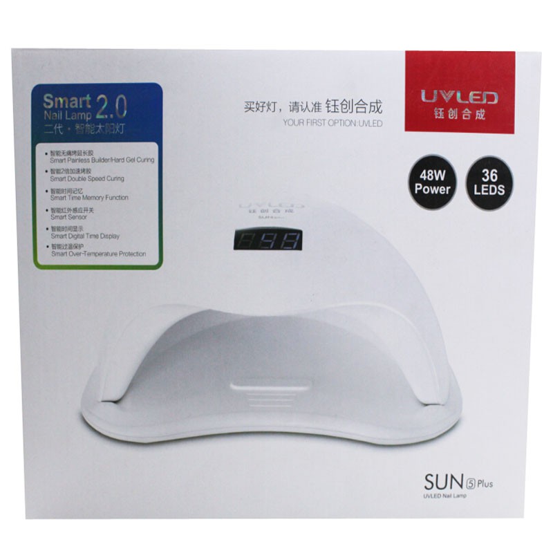 Máy Hơ Gel Sun5 Plus (Smart 2.0) UVLed 48W, 36 Leds