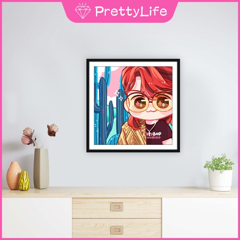 Bộ Tranh Đính Đá 5D Tự Làm Kích Thước 30X30Cm Hình Nhóm Nhạc EXO