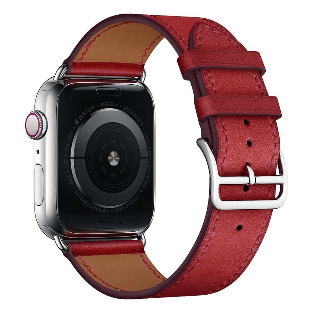 Dây da thích hợp cho đồng hồ thông minh Apple Watch Series 6 / 5 / 4 / 3 / 2 / 1 / Se kích Thước 38mm 42mm 40mm 44mm