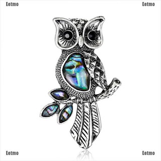 (Eetmo) Vintage Owl Shell Enamel Pin Brooch Wedding Bouquets Animal Shirt Collar Brooch