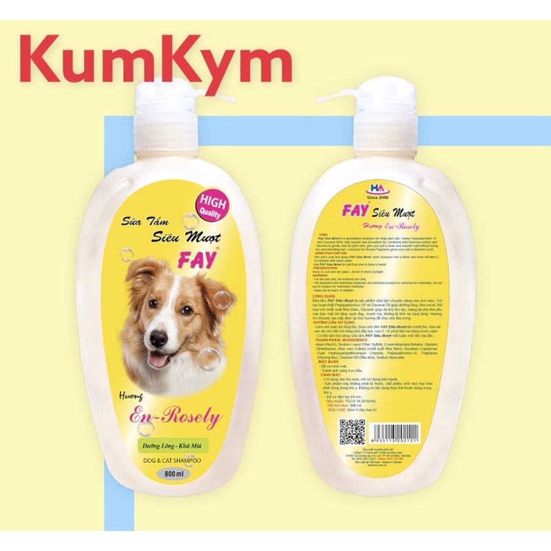 Sữa Tắm Fay Siêu Mượt En-Rosely 800ml