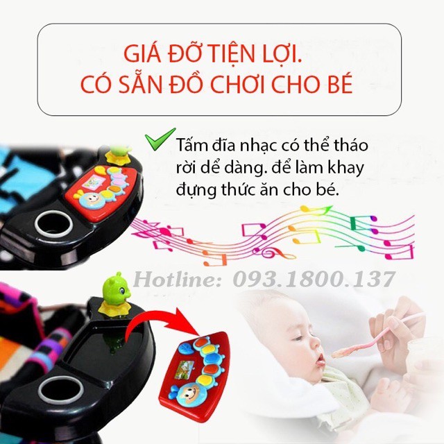 Xe Đẩy Cho Bé 2 Chiều 3 Tư Thế gấp gọn cho trẻ em sơ sinh dưới 1 tuổi