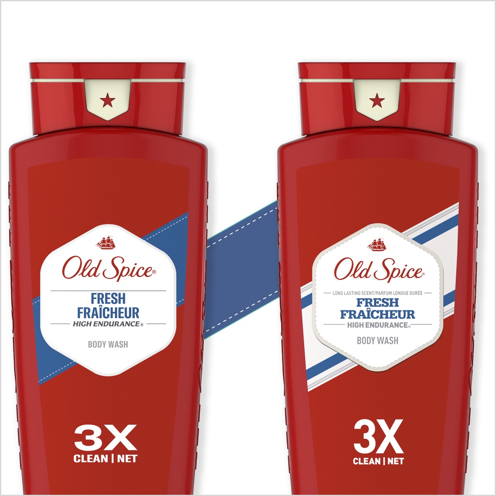Sữa Tắm Gội cho Nam Old Spice làm sạch sảng khoái và bảo vệ cơ thể 473/532ML