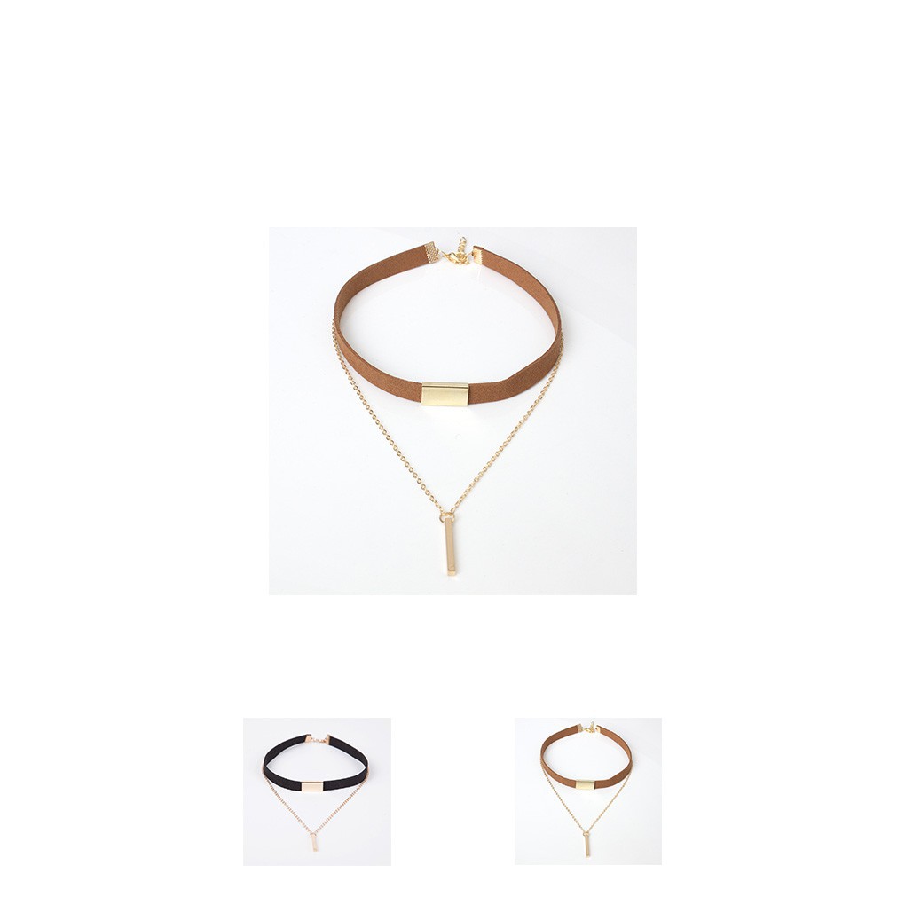 Choker thiết kế nhung phối dây hợp kim cực cá tính