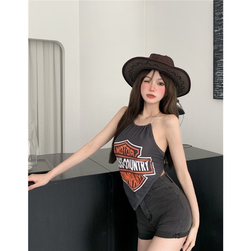 COZOK Áo Tank Top Không Tay Thiết Kế Quyến Rũ Thời Trang