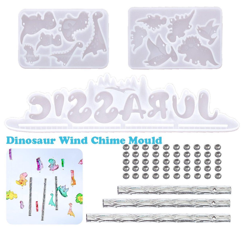 Khuôn Làm Trang Sức Hình Chuông Gió / Khủng Long Bằng Nhựa Resin