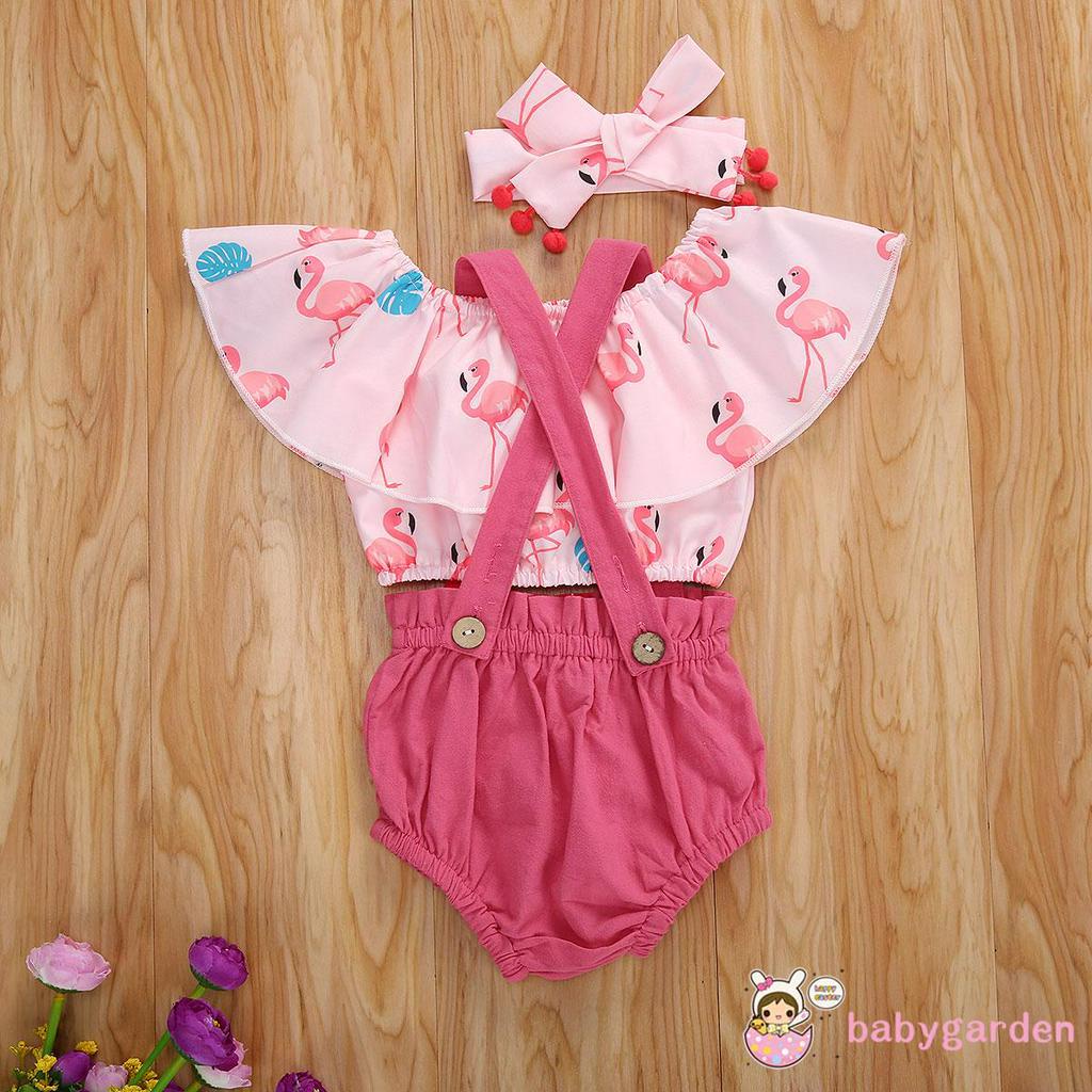 Set Áo Thun Ngắn Tay Và Quần Short Yếm Hợp Thời Trang Cho Bé Gái