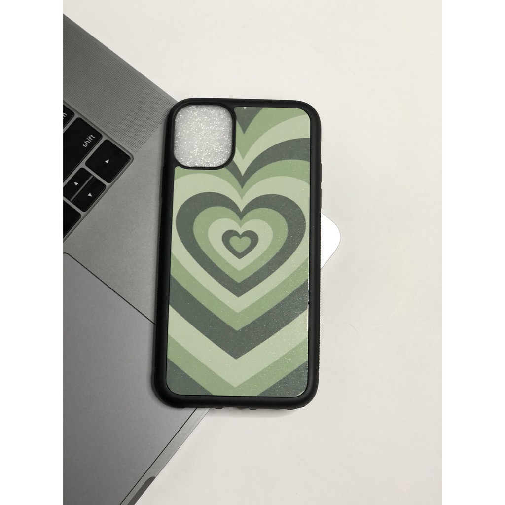 Ốp lưng cao cấp THINKCASE IPHONE Green Heart Wallpaper
