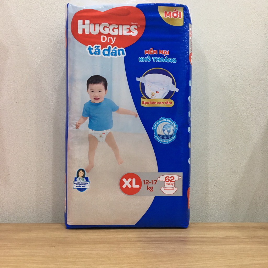 Tã-Bỉm dán Huggies XL 62 miếng (11-16kg)