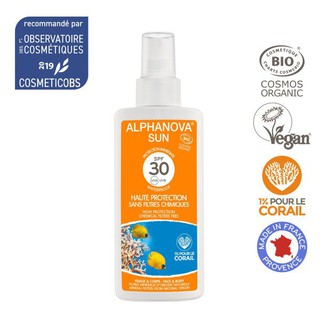 Kem chống nắng hữu cơ dạng xịt Alphanova SPF30 125g