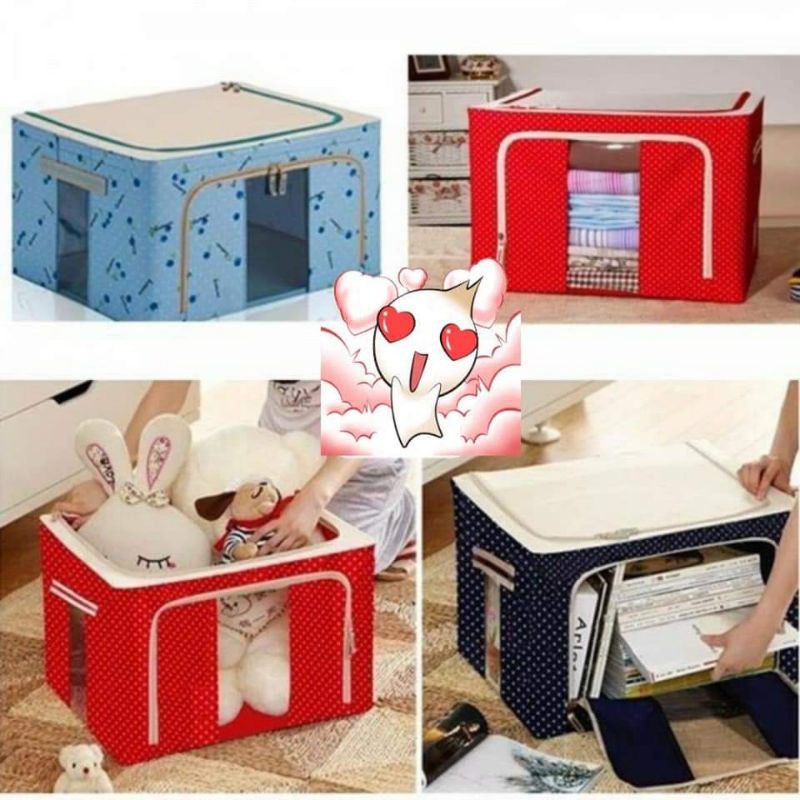 Hộp Đựng Chăn Màn,Hộp đựng quần áo, chăn màn khung sắt( giao ngẫu nhiên)