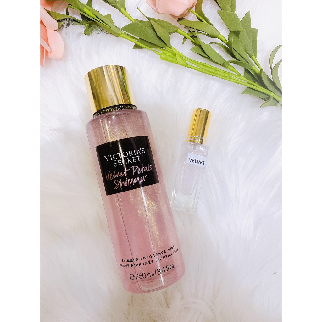 [ 10ml ]XỊT THƠM NHŨ VICTORIA SECRET Body mist Pure Seduction  shimmer