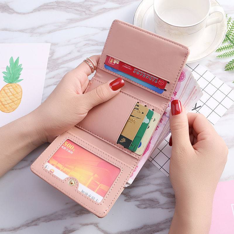 Ví Gấp Ba Ngắn Mini Đựng Tiền Xu Và Thẻ Đính Tua Rua Phong Cách Hàn Quốc 2022 Dành Cho Nữ 601609