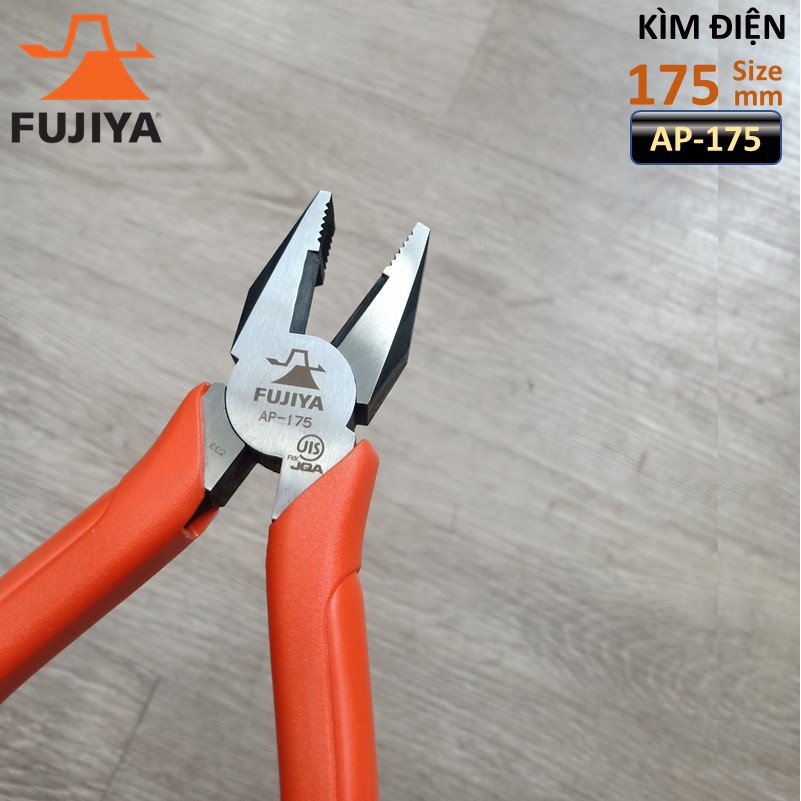 Kìm điện cắt dây thép dây đồng 7 inch/ 175mm Fujiya AP-175 tiêu chuẩn Nhật- Japan