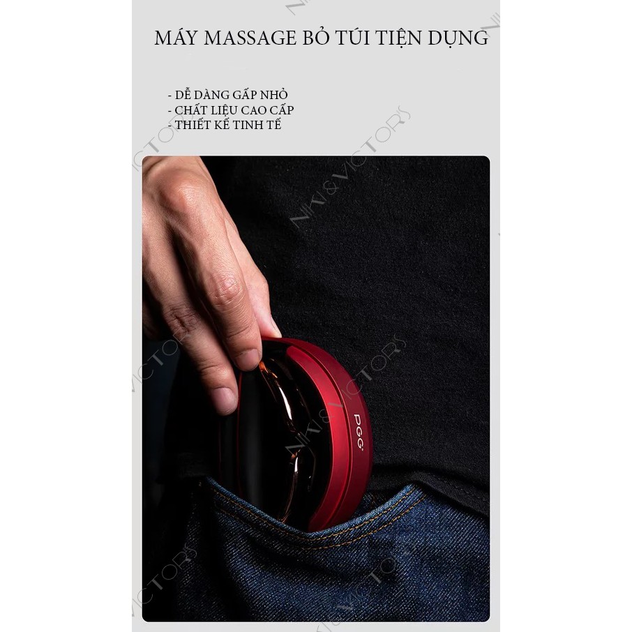 (Người Đại Diện Quan Hiểu Đồng) Vòng massage cổ gáy massage cổ vai gáy 72g có thể gập lại và làm nóng PGG