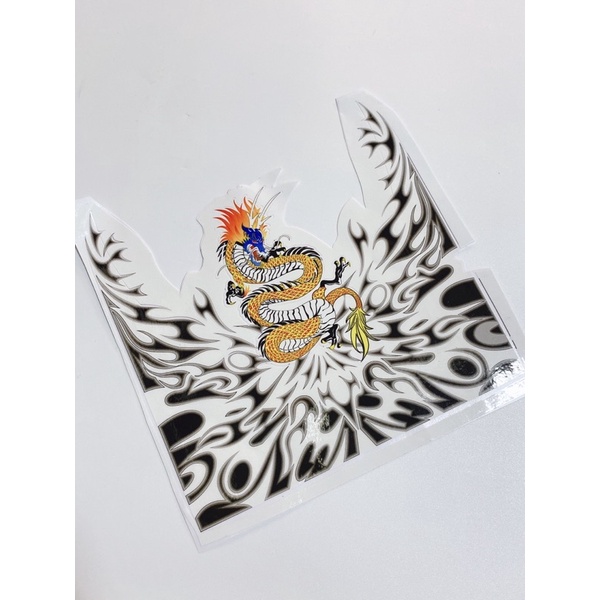 Tem dán trang trí dè trước xe máy mẫu doremon và rồng, tem có thể cắt dán theo ý muốn