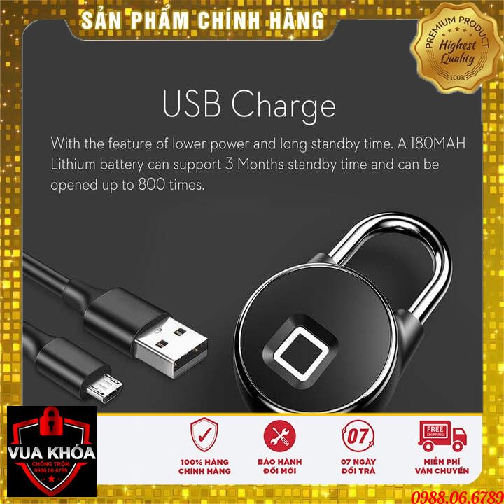 Ổ KHÓA VÂN TAY FINGERPRINTS LOCK P22+⚡FREE SHIP⚡MỞ BẰNG VÂN TAY-KẾT NỐI BLUETOOTH ĐIỆN THOẠI-CẢM ỨNG NHẠY-LƯU ĐƯỢC 10VT