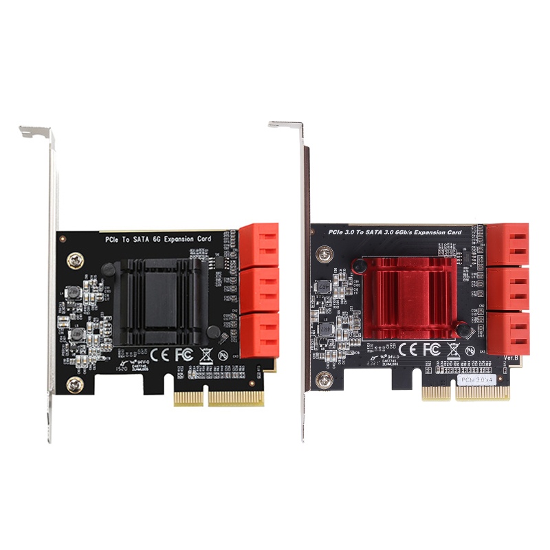 Thẻ Mở Rộng PCIe 3.0 6 Cổng 6 Gbps PCIe ASM1166 Chip Hỗ Trợ Windows Cho Ma