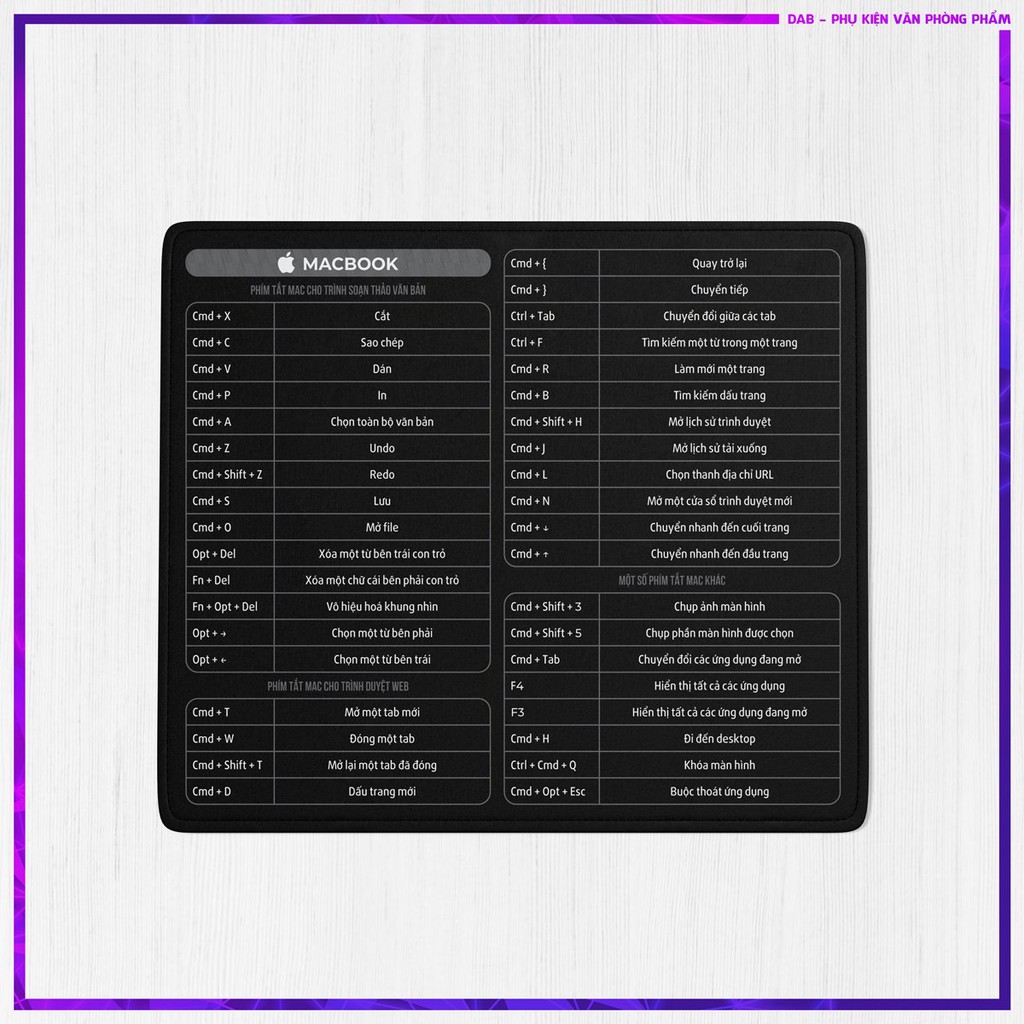 ✅ Lót Chuột Phím Tắt Công Thức Văn Phòng Thiết Kế Chất Liệu Cao Su DÙNG CHO 2 HỆ ĐIỀU HÀNH WINDOWS VÀ MACOS ✅