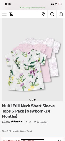 Set quần áo bé gái Tu auth siZe 9-12m