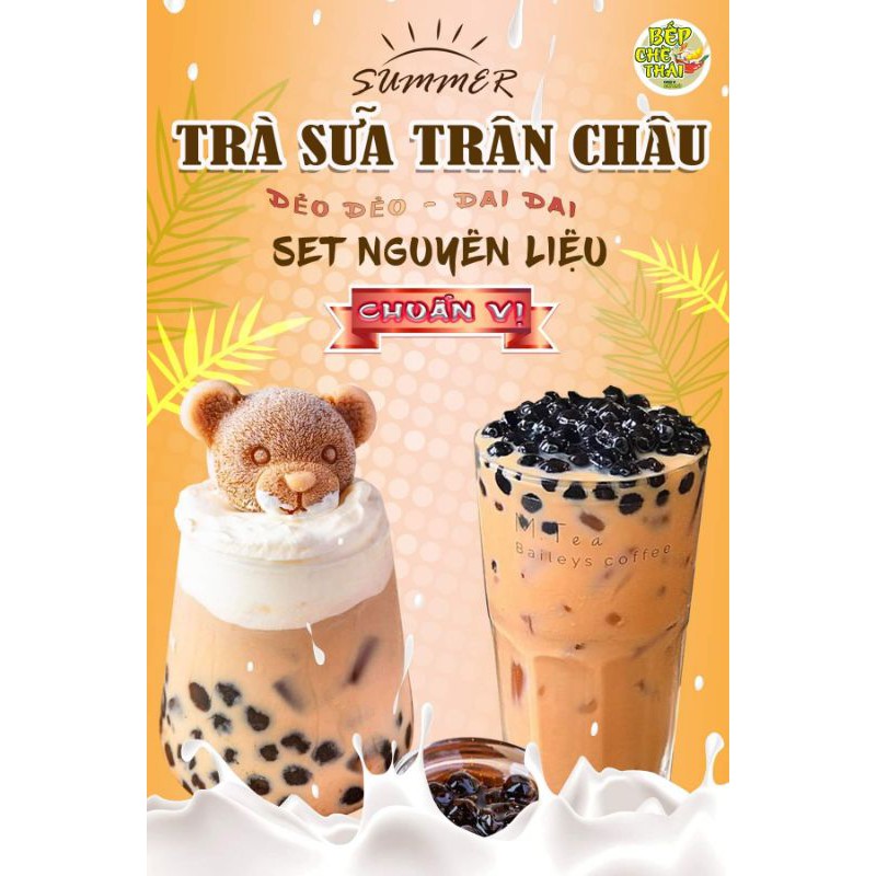 SET NGUYÊN LIỆU TRÀ SỮA_PHÚCLONG_THAIXANH_THÁI ĐỎ