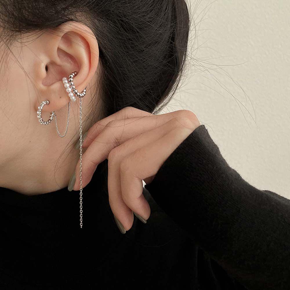 Khuyên Tai Tua Rua Đính Hạt Phong Cách Hàn Quốc Đơn Giản VANES1 Dành Cho Bạn Nữ