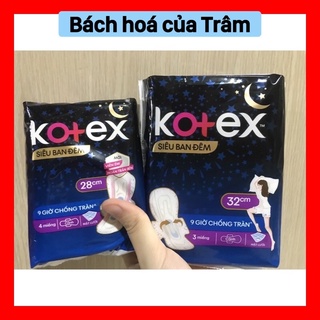 Băng vệ sinh Kotex ban đêm 28cm và 32cm