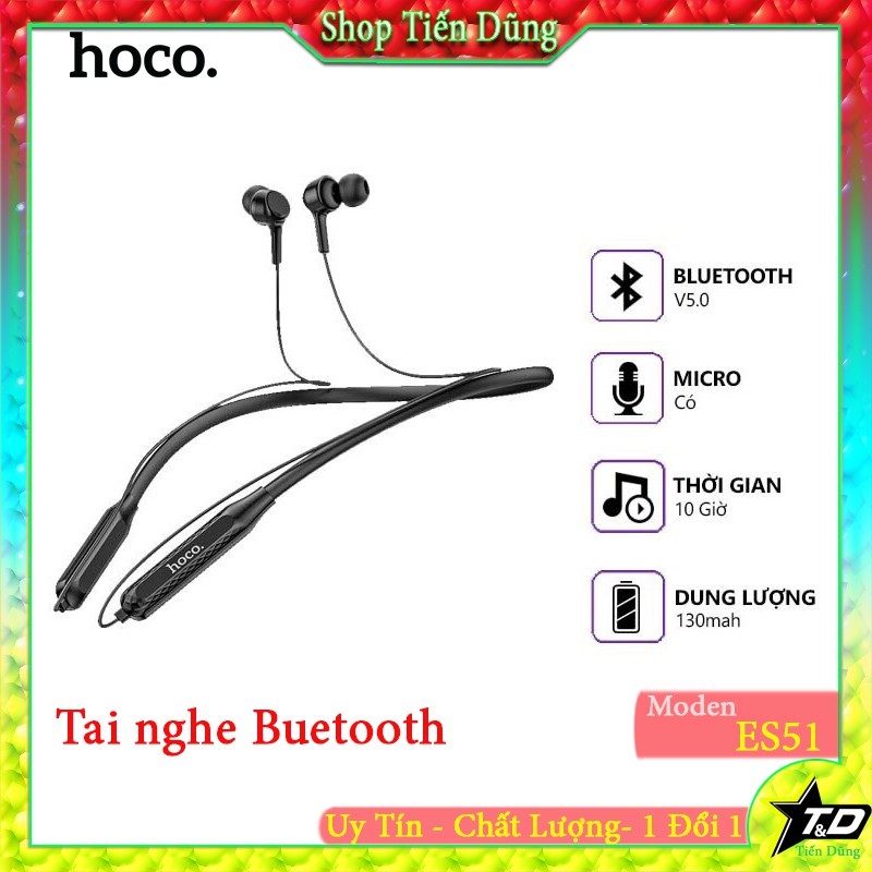 Tai nghe bluetooth không dây hoco ES51 kiểu dáng thể thao Era V5.0 dùng liên tục 10 giơ chính hãng