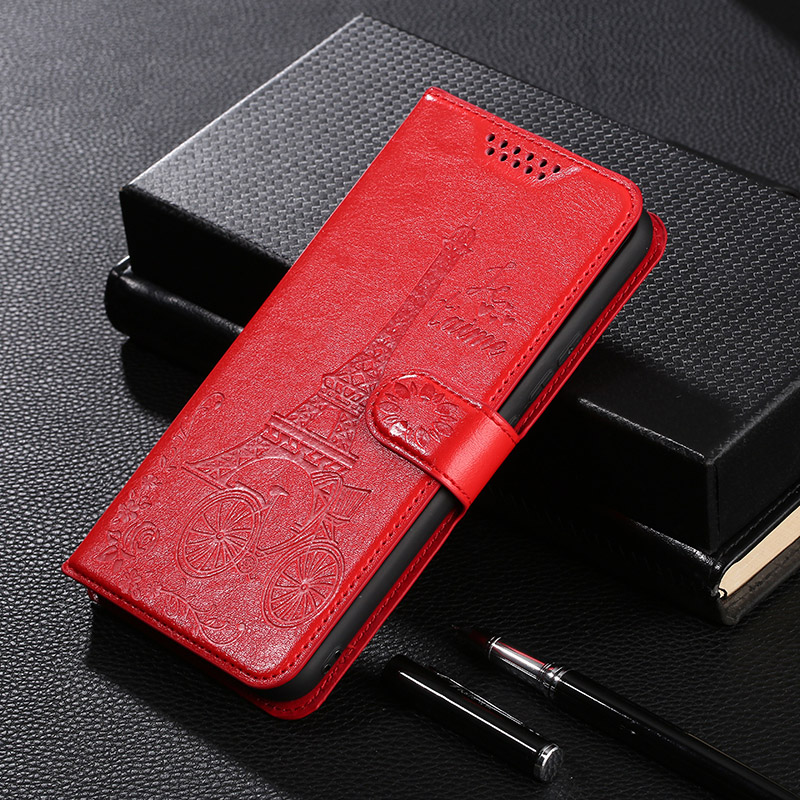 Bao Da Điện Thoại Nắp Lật Kèm Ngăn Đựng Thẻ Hoạ Tiết Tháp Cho Meizu M6s M6T M6 M3s M3 Note 8 C9 Pro