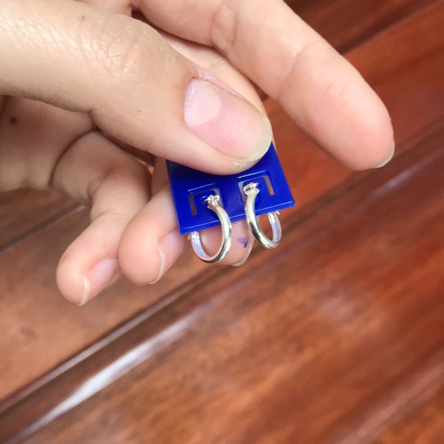 Bông tai bạc ta vòng tàu cho bé xinh XƯỞNG BẠC PHƯƠNG CẢNH CPJ