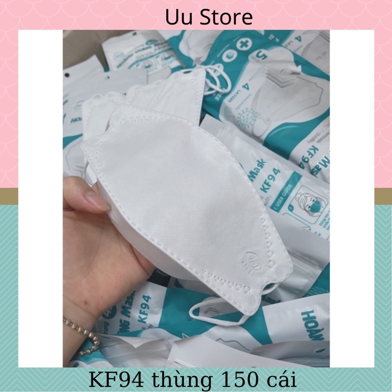 [ Chính hãng] Set 100 cái khẩu trang KF94 Hoàng Dũng xuất Hàn, Khẩu trang 4D kháng khuẩn, Khẩu trang