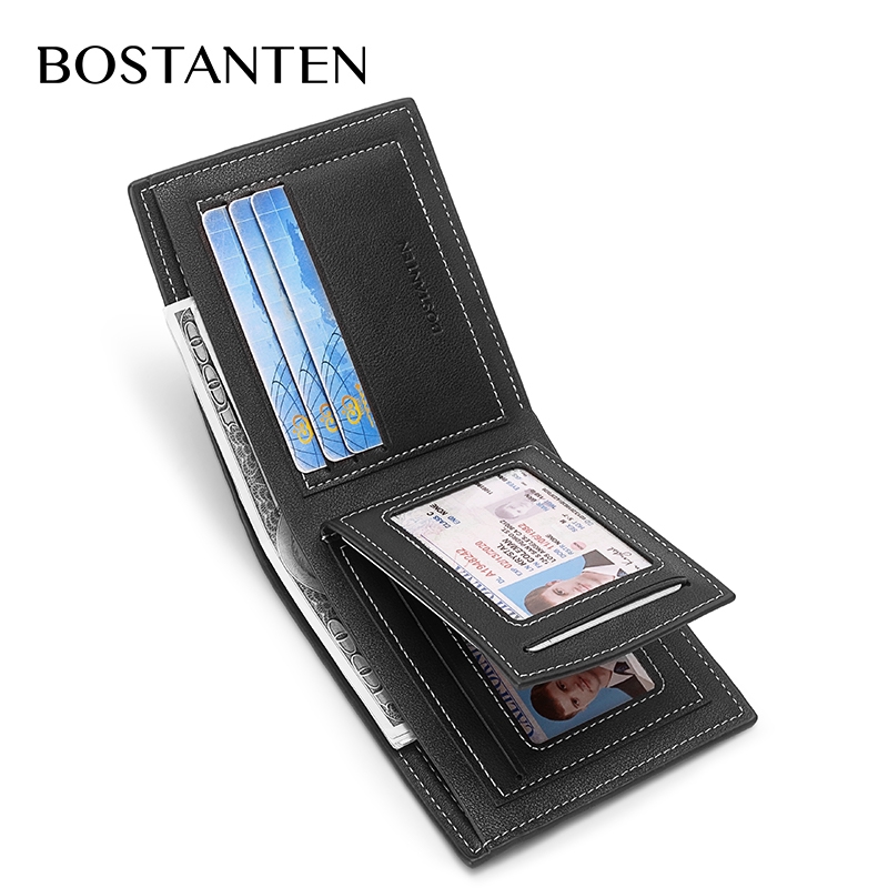 Ví da PU BOSTANTEN có hộp đựng thời trang cho nam