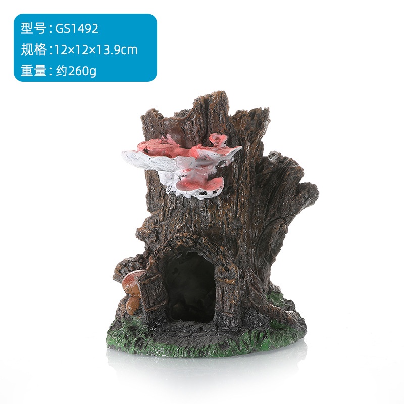 Phụ Kiện Trang Trí Hồ Cá Hình Người Gỗ Và Con Tôm Dễ Thương