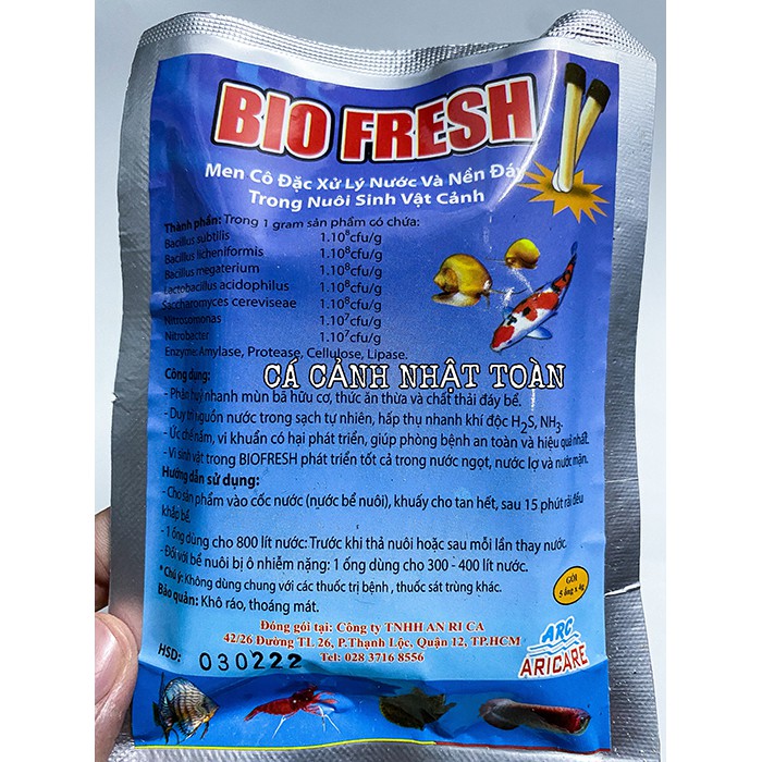 MEN XỬ LÝ NƯỚC NỀN ĐÁY BIO FRESH 5 ỐNG 4G