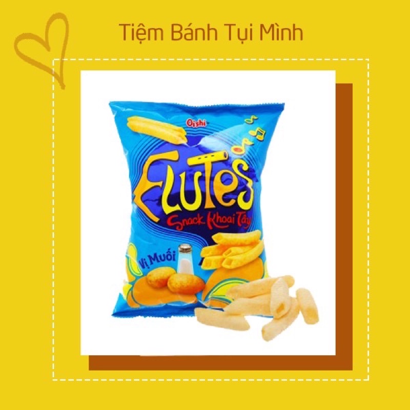 [10 gói] Bánh Snack khoai tây vị muối Flutes 15gram