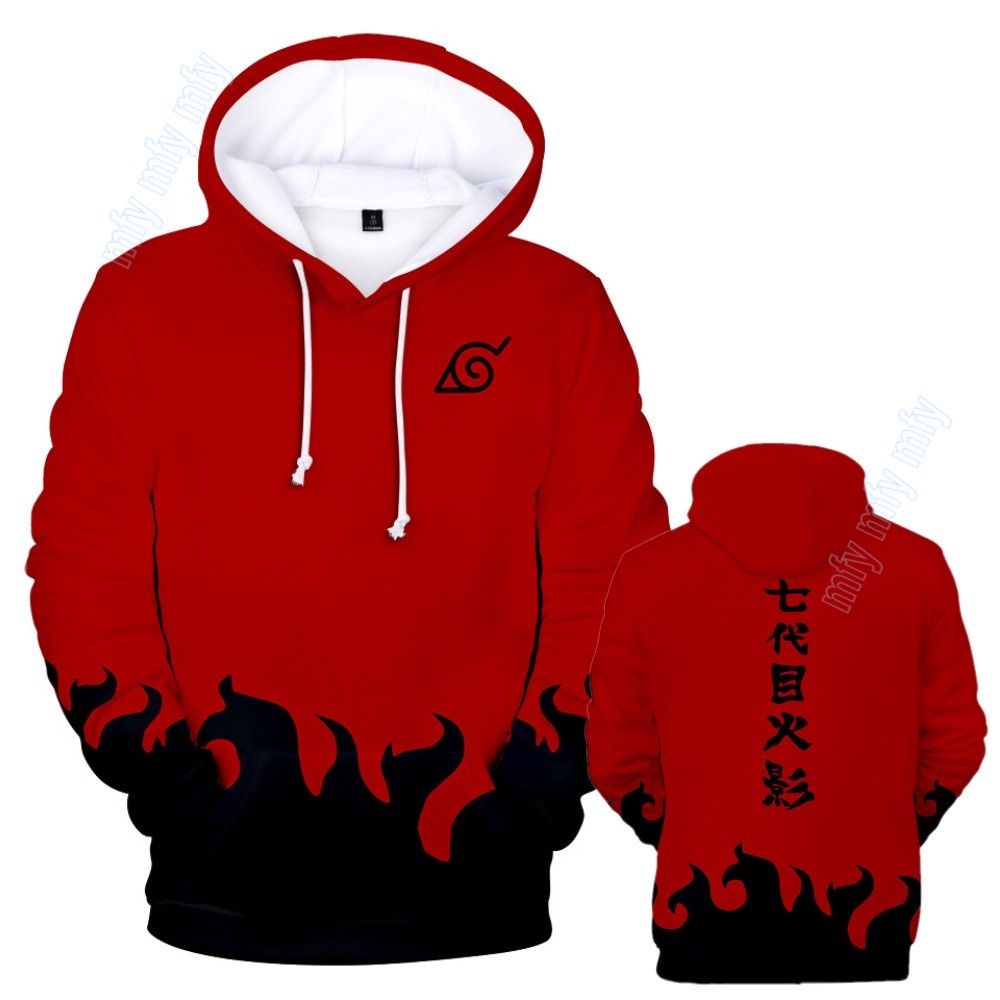 Áo Khoác Hoodie In Hình 3D Nhân Vật Uchiha Kakashi Akatsuki Jiraiya Trong Naruto