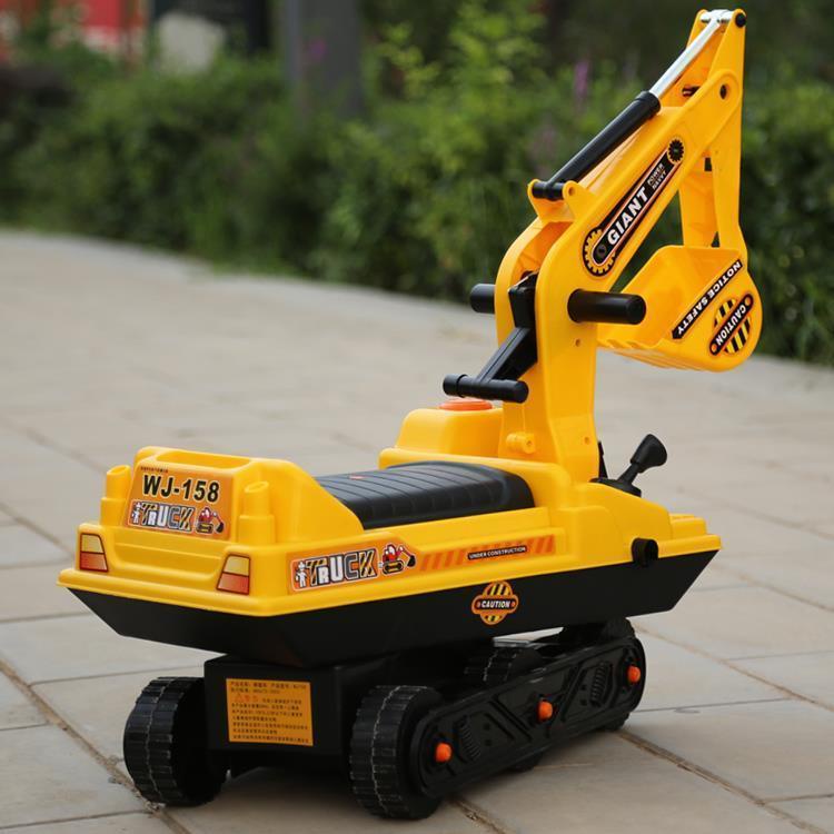 Bộ ghép kỹ thuật máy xúc có thể ngồi và cưỡi đồ chơi trẻ em cỡ lớn, xe tập đi trượt bốn bánh và sáu bánh