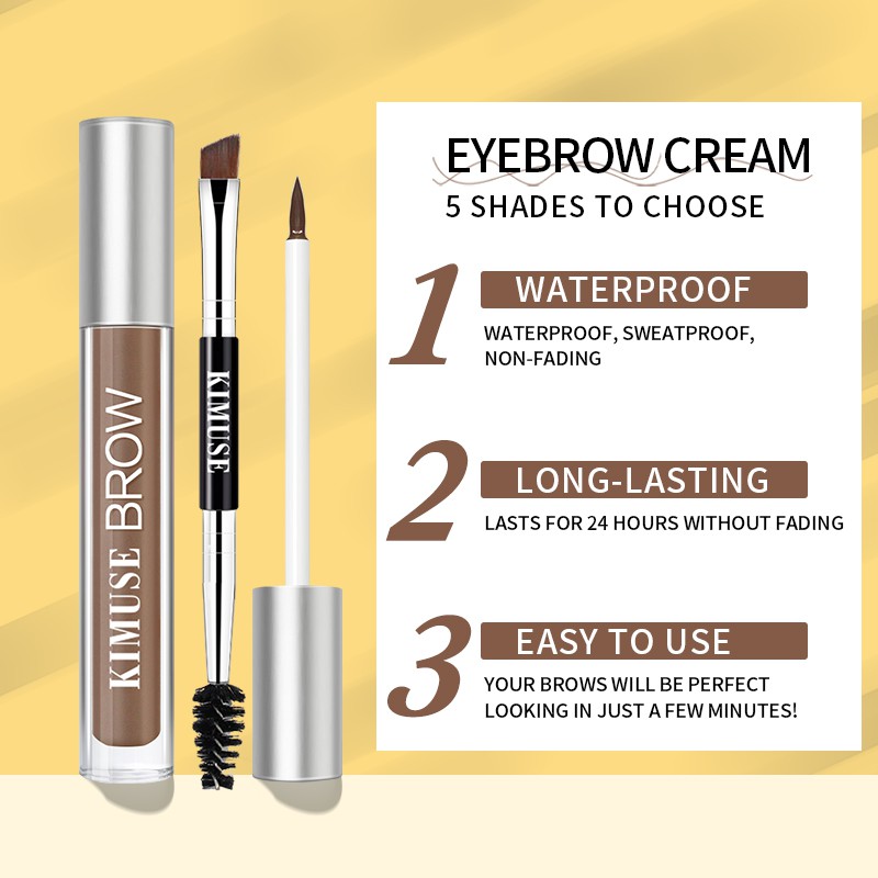 KIMUSE Kem lông mày không thấm nước Lông mày không thấm máu Henna Tattoo Shaded Eyebrows 50g