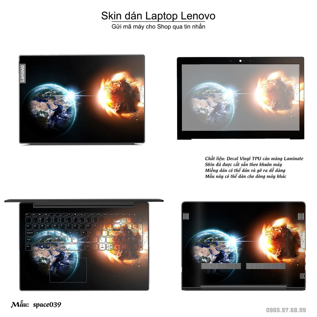 Skin dán Laptop Lenovo in hình không gian nhiều mẫu 7 (inbox mã máy cho Shop)